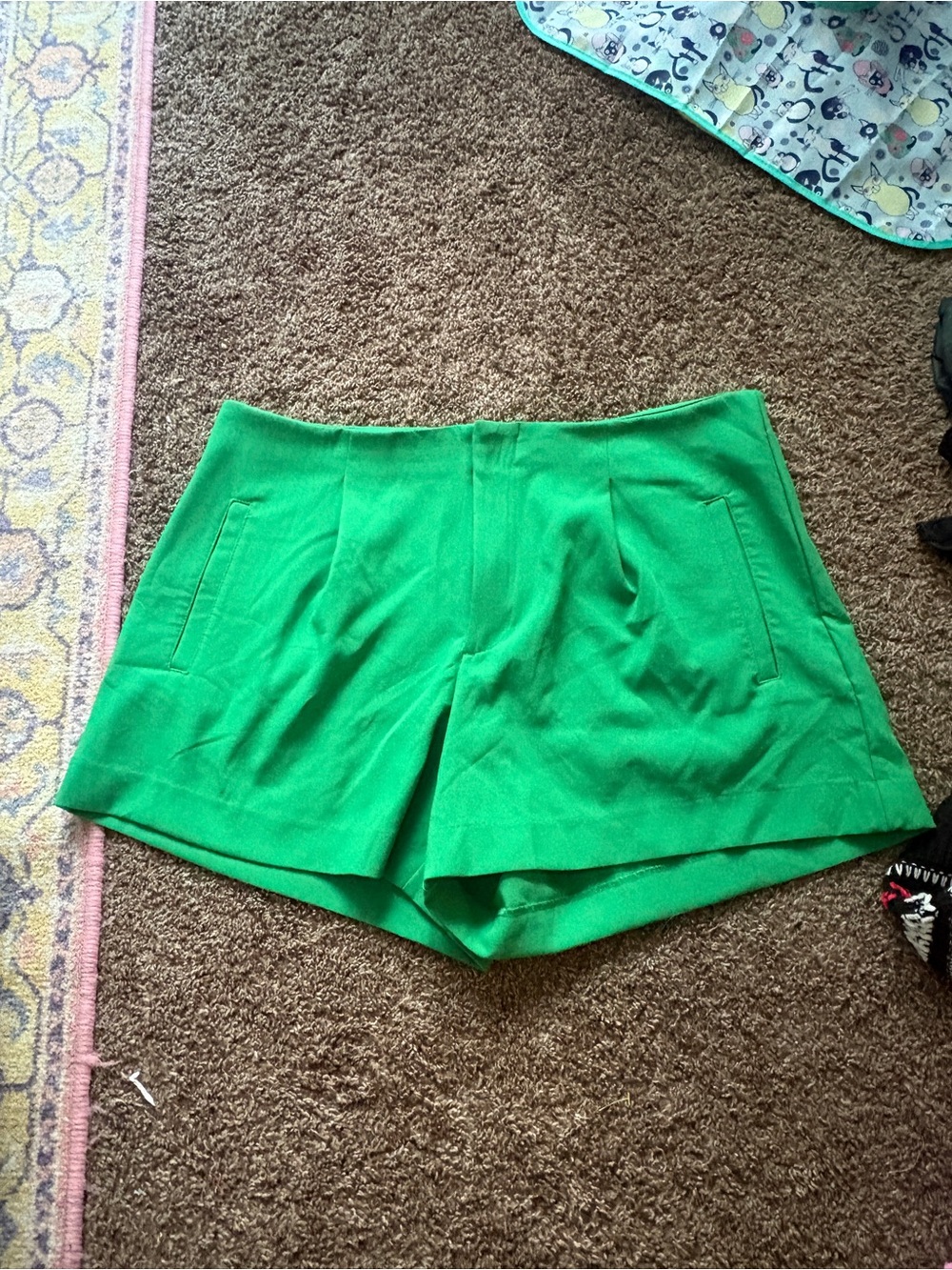 a new day Bright Green High-Waist Tailored Shorts